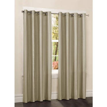 Mainstays Faux Silk Drapery Grommet Window Curtains Panel