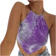 thumbnail image 2 of CEHVOM Mode Femme T-Shirt Sans Manches à Col 0 Débardeur d'Été, 2 of 6