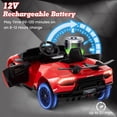 thumbnail image 3 of Licensed Lamborghini Huracan Ride on Car by OLAKIDS, 12V Kids Electric Vehicle Battery Powered Toy with Remote Control, LED Lights, Spring Suspension, Bluetooth, MP3, Aged 3-8 Years, 3 of 9