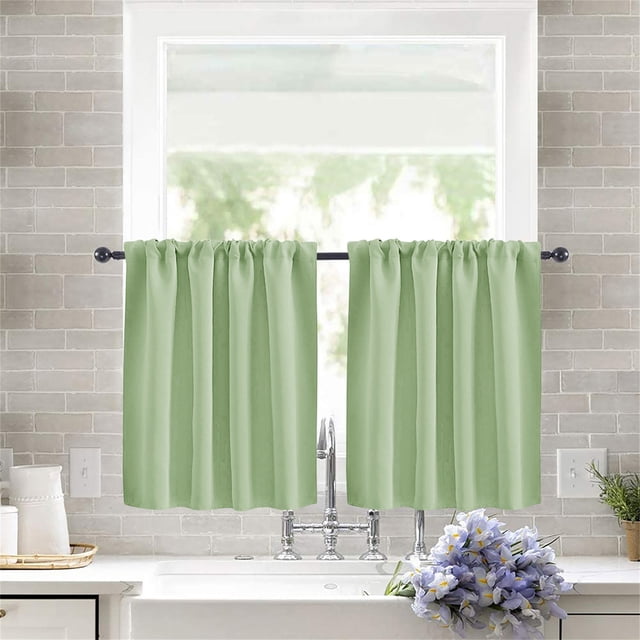 PRETXORVE Solid Color Curtains Living Room Bedroom Kitchen Partition Curtains Home Curtains