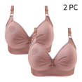 thumbnail image 2 of Timegard Wireless Bras for Women 2pc Ruched Full Support Adjustable Strap Comfy Daily Seniors Bras, 2 of 7