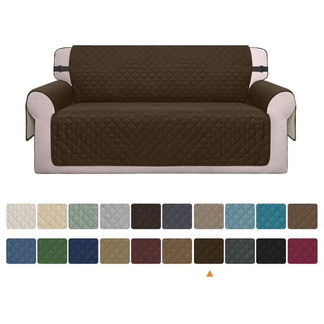 Housse de Sofa Réversible Lavable à la Machine, Housse de Canapé Résistante à l'Eau, Housse Antidérapante Protectrice pour Meubles pour Chiens, Enfants, Animaux