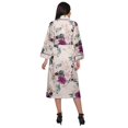thumbnail image 3 of Moomaya Cotton Robe Women Long Printed Cotton Crossover Summer Bathrobes, 3 of 6