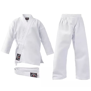 Prime Sports Midweight Karate Uniform for Kids & Adults, 8oz Karate Gi, Martial Arts Student Uniform with Free White Belt