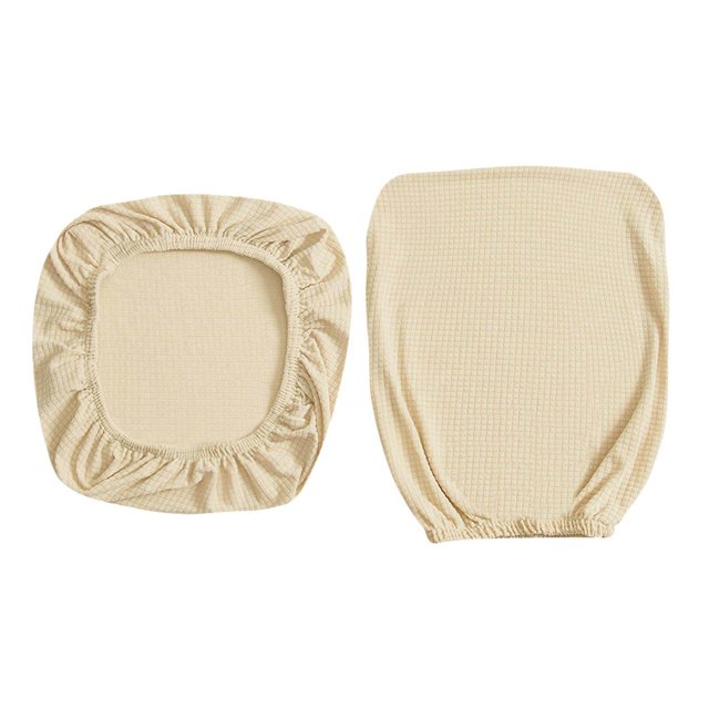 kurtrusly Office Computer Chair Stretchable Rotating Chair Seat Covers Beige