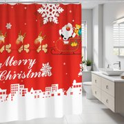 Tyidzon Waterproof Shower Curtain Liner, 71 X 71 Inches Polyester Fabric Christmas Decorations Shower Curtains for Bathroom Home Decor