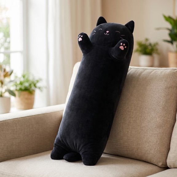 Long Body Pillow Large Size Stuffed Doll Soft Hugging Cushion for Sleeping Leg Support Cute Plush Body Pillow for Bed Couch Dorm Decor Comfortable Full Length Back Support for Adults Kids Teens