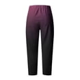 thumbnail image 3 of Meichang Capris à Jambes Larges Tulipe Dégradé pour Femme Grande Taille, Taille Très Extensible, Mode d'Été, Coton et Lin,, 3 of 4