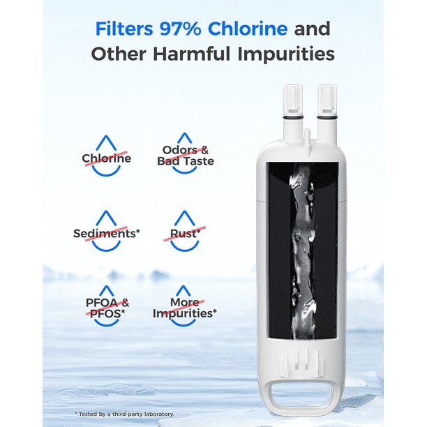 Waterdrop EDR1RXD1 Refrigerator Water Filter, Replacement for