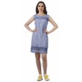 thumbnail image 2 of Moomaya Printed Women Back Slit Dress Sleeveless Scoop Neck Mini Shift Dress, 2 of 4