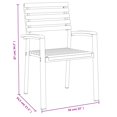 thumbnail image 4 of vidaXL Stackable Garden Chairs 2 pcs Solid Wood Acacia and Metal, 4 of 5
