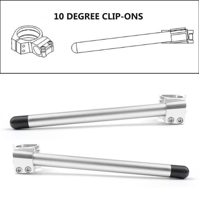 Universal Motoycycle Clip-On Handlebars For KAWASAKI ZX6R ZX9R ZRX1100 46mm SIL