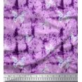 thumbnail image 1 of Soimoi Tissu Viscose Georgette Violet Tissu Imprimé Insecte et Texture par la Cour 42 Pouces de Large, 1 of 2