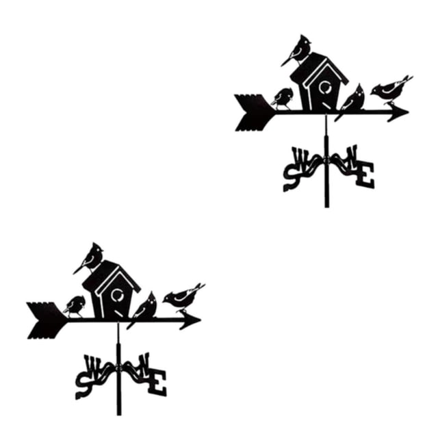 maskred Beautifully Designed Wind Direction Indicator For Garden Décor Metal Weather Vane Metal Weathervane Wind Vane Good Gift 2Set