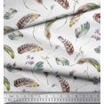 thumbnail image 3 of Soimoi Poly Georgette Fabric Flowers & Feather Printed Craft Fabric by The Yard 42 Inch Wide, 3 of 3