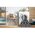 thumbnail image 2 of Ahgly Company Tapis Rond Lavable en Machine Intérieur Transitionnel Gris Canon, 6 Pieds Rond, 2 of 7