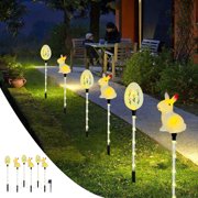 TopLLC Easter Decorations, Easter Ornaments LED Easter Solar Lights Easter Classic Bunny Eggs Elementals Solar Ground Lights Holiday Outdoor Garden Yard Decoration One Tow Five Holiday Solar Lights
