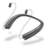 MesaSe Neckband Haut-parleur avec Mic Handfree Call compatible Bluetooth (Noir)