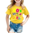 thumbnail image 1 of Chandail à Manches Longues pour Enfants Filles Tenues pour Tout-Petites Fille Carnaval pour Enfants Couleur Imprimée Col Rond T-Shirt à Manches Courtes, 1 of 4