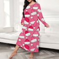 thumbnail image 1 of Kelon Nuisettes et Chemises de Nuit pour Femmes Liquidation Nuisette Femme Grande Taille Robe de Nuit Décontractée Robe de Nuit pour Femmes Grande Taille Mignonne Imprimé de Noël Manches Longues Col Rond Extensible Ample, 1 of 6