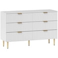 thumbnail image 1 of HOMCOM Commode à 6 Tiroirs pour Chambre Commode Poignées et Pieds Dorés, 1 of 10