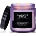 thumbnail image 1 of M&SENSE All Natural Soy Wax Lavender Citrus Scented Candles, 11.6oz Large Candle Non Toxic 70H Long Lasting Burning, Unique Aromatherapy Lavender Candle for Stress Relief, Spa, Meditation, 1 of 8