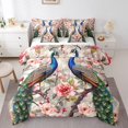 thumbnail image 1 of YST Peacock Bed in a Bag, Exotic Peafowl Bedding Set, 7-Piece, Full, 1 of 5