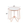 thumbnail image 4 of Bowery Hill Table d'Extrémité en Verre Dépoli et Or Rose, 4 of 6