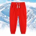 thumbnail image 2 of Kids' Solid Color Tracksuit Pants With Bunched Feet Mid Sized Hoodie Pants, 2 of 4