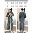 thumbnail image 2 of Artfasion Mens Long Bathrobe with Hood Warm Soft Shawl Collar Plush Spa Robe, 2 of 7