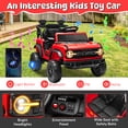thumbnail image 4 of iYofe Ford Bronco Raptor Electric Ride on Toy Car for Toddler Kids, 12V Battery Powered Ride on Cars w/Remote Control, Bluetooth & Lights, Red, 4 of 7