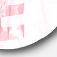 thumbnail image 3 of Designart - Pink Pastel Love - Shabby Chic Metal Circle Wall Art, 3 of 5