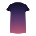 thumbnail image 4 of Besolor Hauts d'Été pour Femmes Tendance Dégradé Plissé Manches Courtes Chemises Décontractées Grande Taille Col Rond Blouse Habillée, 4 of 5