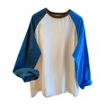 thumbnail image 1 of Baberdicy Plus Size Color Block T-Shirts - 2025 Long Sleeve Loose Tops (Spring/Autumn Layering Essentials, Casual Base Shirt) Blue XXL, 1 of 3
