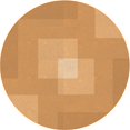 thumbnail image 1 of Ahgly Company Tapis Rond Lavable en Machine Intérieur Transitionnel Orange Néon, 8 Pieds Rond, 1 of 7
