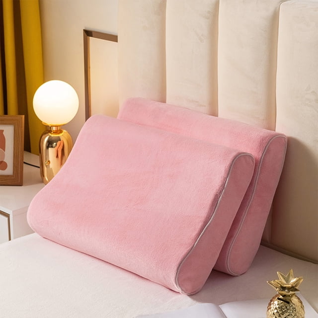 EGNMCR Milk Velvet Sleep Memory Neck Pillow Core Pillowcase, Soft And Comfortable, Memory Neck Pillow Pillowcase Keeps Warm, Fall And Winter Pillowcase, Soft And pillowcase pillowcase