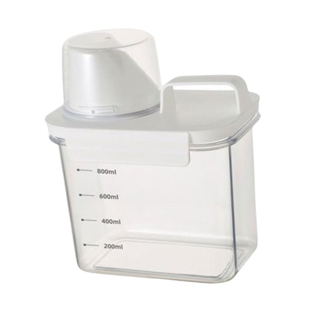 Abbracc Réservoir de Stockage de Détergent à Lessive Couvercle Hermétique Distributeur de Détergent Liquide à Lessive 1100 ml