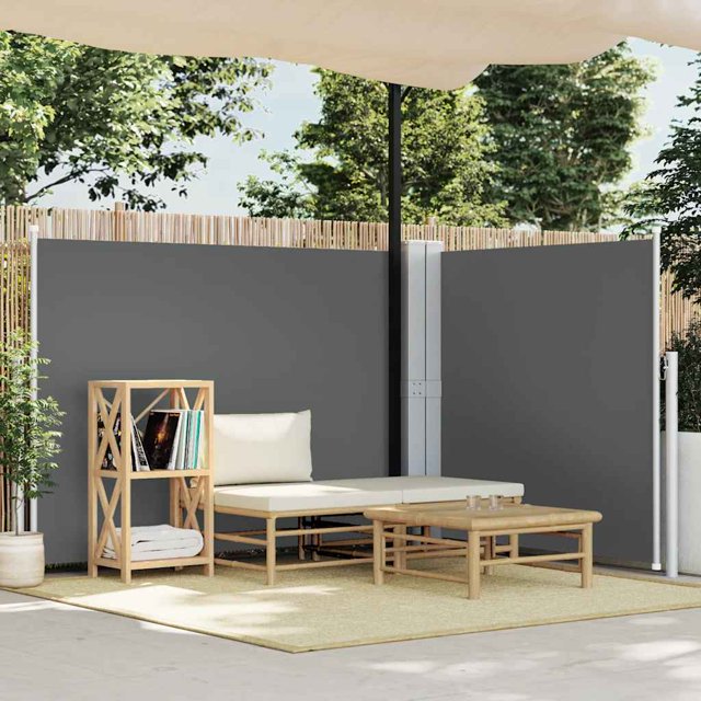 vidaXL Auvent Latéral Rétractable Anthracite 140x600 cm
