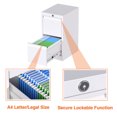 thumbnail image 4 of AOBABO 2 Drawer Vertical Metal File Cabinet w/Lock, Fully Assembled, White, 4 of 9