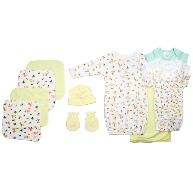 Bambini Neutral Newborn Baby 11 Pc Layette Baby Shower Gift Set