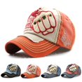 thumbnail image 2 of Coofit Casquette de Baseball Mode à Poing Riveté Snapback Chapeau Extérieur Chapeau de Soleil pour Hommes Femmes, 2 of 5