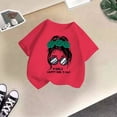 thumbnail image 5 of Hauts de Danse pour Enfants Filles T-Shirt Manches Longues Enfants Filles Mignon Graphique Imprimé Col Rond Manches Courtes Tee Été Décontracté T-Shirt Hauts, 5 of 5