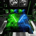thumbnail image 1 of Erosebridal Ensembles de Literie Lightsaber pour Tout-Petits avec Couette pour Ados, Insert de Couette Géométrique Rectangulaire, Décor Mode Moderne, Réversible, 1 of 8
