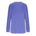 thumbnail image 5 of HKEJIAOI Hauts à Manches Longues pour Femmes Chemises Décontractées Col Rond Épaules Tombantes Tunique Habillée Mode Blouses, 5 of 5