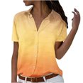 thumbnail image 1 of Button Down Shirts for Women Short Sleeve Collared Work Office Blouses Casual Relaxed Fit Summer Tunic Tops Plus Size, 1 of 5