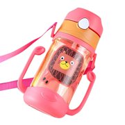 Gkeoshab Glass&Bottle 400ml Cup Water Bottle For Baby Leak Proof Cup With Handle Sippy Cup For Toddlers Cartoon Portable Baby Leak Proof Straw Sippy Cup Home & Garden