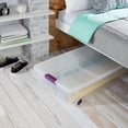 thumbnail image 4 of Sterilite Bac de Rangement sous le Lit à Roulettes 60 Qt ClearView avec Couvercle à Loquet, Lot de 16, 4 of 10