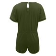 thumbnail image 5 of Fridja Woman's Summer Short Sleeve Solid Color Backless Casual Loose Jumpsuit, 5 of 5