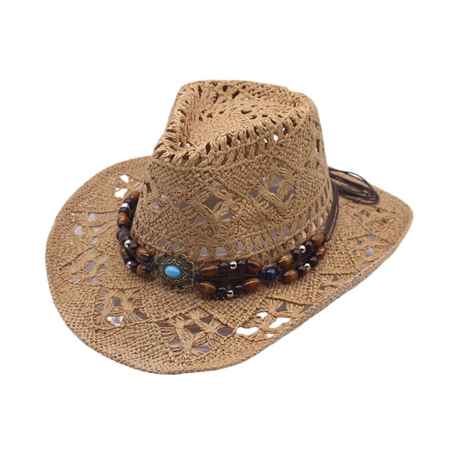 Cowboy Hat For Women And Men With Decorative Hollow Western Cowboy Hat