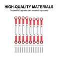 thumbnail image 4 of fastboy 8pieces Wheelbase Steering Link Rod Set For MN WPL 1/16 C14 RC Car Accessories Black, 4 of 6